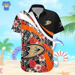 NHL Anaheim Ducks Hawaiian Shirt Gift For Beach Trip