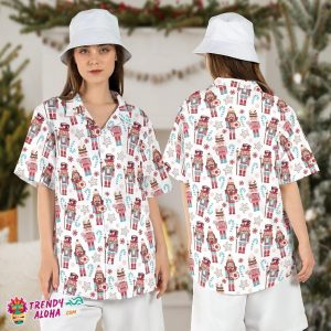 Nutcracker Xmas Candy Cane Button Up Christmas Hawaiian KLA Shirt