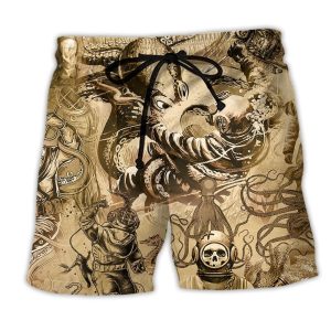 Ocean Life Is A Beach Then You Dive With Fun Trendy KLA Hawaiian Beach Shorts