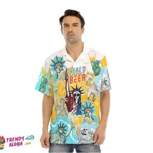 Oktoberfest Pig Beer Party Pink White Hawaiian Shirt for Celebrations