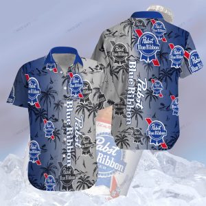 Pabst Blue Ribbon Hawaiian Shirt Limited Edition