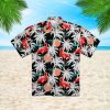 Palm Trees And Pink Flamingo Hawaiian Shirt