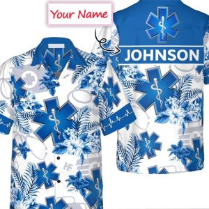 Paramedic Name Custom Custom Trendy Hawaiian Shirt, Custom Name Trendy Hawaiian Shirt, Personalized Photo Print Shirts, Gifts For Bachelor Party.
