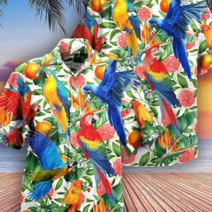Parrot Make Red Grapefruit Flavor, Funny Trendy Hawaiian Shirt, Trendy Hawaiian Shirt Women Man, Hawaii Shirt Party Summer, Hawaiian Set Gift, Gift Party