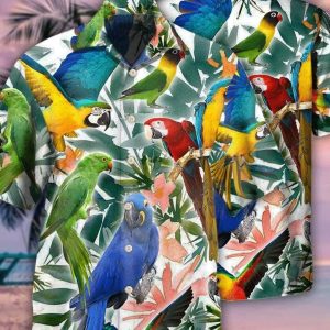 Parrot Tropical Leaf – Trendy Hawaiian Shirt, Funny Trendy Hawaiian Shirt, Trendy Hawaiian Shirt Women Man, Hawaii Shirt Party Summer, Hawaiian Set Gift.