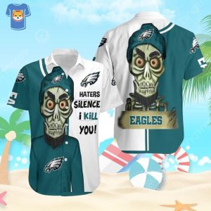 Philadelphia Eagles Hawaiian Shirt Haters Silence I Kill You