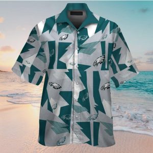 Philadelphia Eagles Short Sleeve Button Up Tropical Hawaiian Shirt VER03