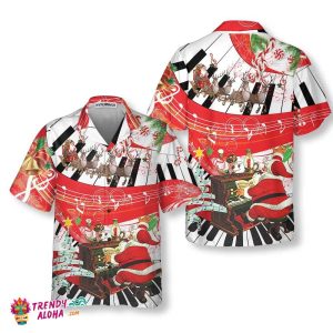 Piano Playing By Santa Claus Hawaiian Shirt, Funny Santa Claus Shirt For Men & Women