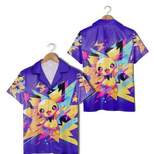 Pichu Electric Pokemon Hawaiian Shirt Summer Beach Shirt