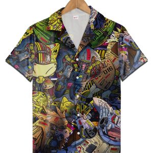 Pidgey Pokemon Hawaiian Shirt Button Up KLA Shirt for Team And Family Outfits