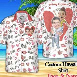 Piggy-Back Couple Scupidity Love Custom Trendy Hawaiian Shirt, Beach Party Matching Shirt For Men/Women, KLA Couple Shirt, KLA Shirt Funny.