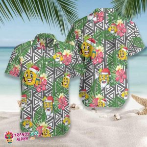 Pineapple Face Santa Claus Hawaiian Shirt
