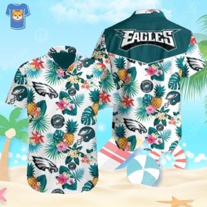 Pineapple Pattern NFL Philadelphia Eagles Hawaiian Shirt