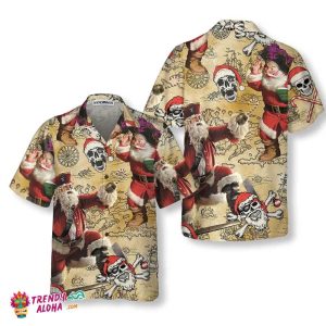 Pirate Santa Claus Hawaiian Shirt, Funny Santa Shirt For Men, Best Gift For Christmas