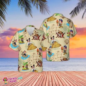Pirates Mickey Mouse Hawaiian Shirt, 3D Disney Hawaii Holiday Beach Shirt, Tropical Hawaiian Shirt, Mickey Mouse Lover, Disney Lover