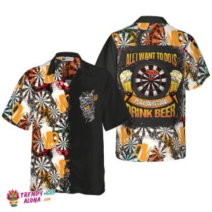 Play Darts And Drink Beer V1 Hawaiian Shirt