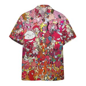 Pokemon Hawaiian Shirt All The Fire Pokemon Hawaii Shirt Pokemon KLA Shirt