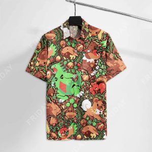 Pokemon Hawaiian Shirt Pokemons In Brown Hawaii KLA Shirt Pokemon Hawaii Shirt
