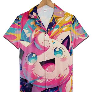 Pokemon Jigglypuff Anime Pokemon Hawaiian Shirt, Anime Set Summer Beach Shirt