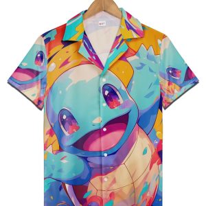 Pokemon Squirtle Funny 3D Hawaiian Shirt, Trending Anime KLA Shirt