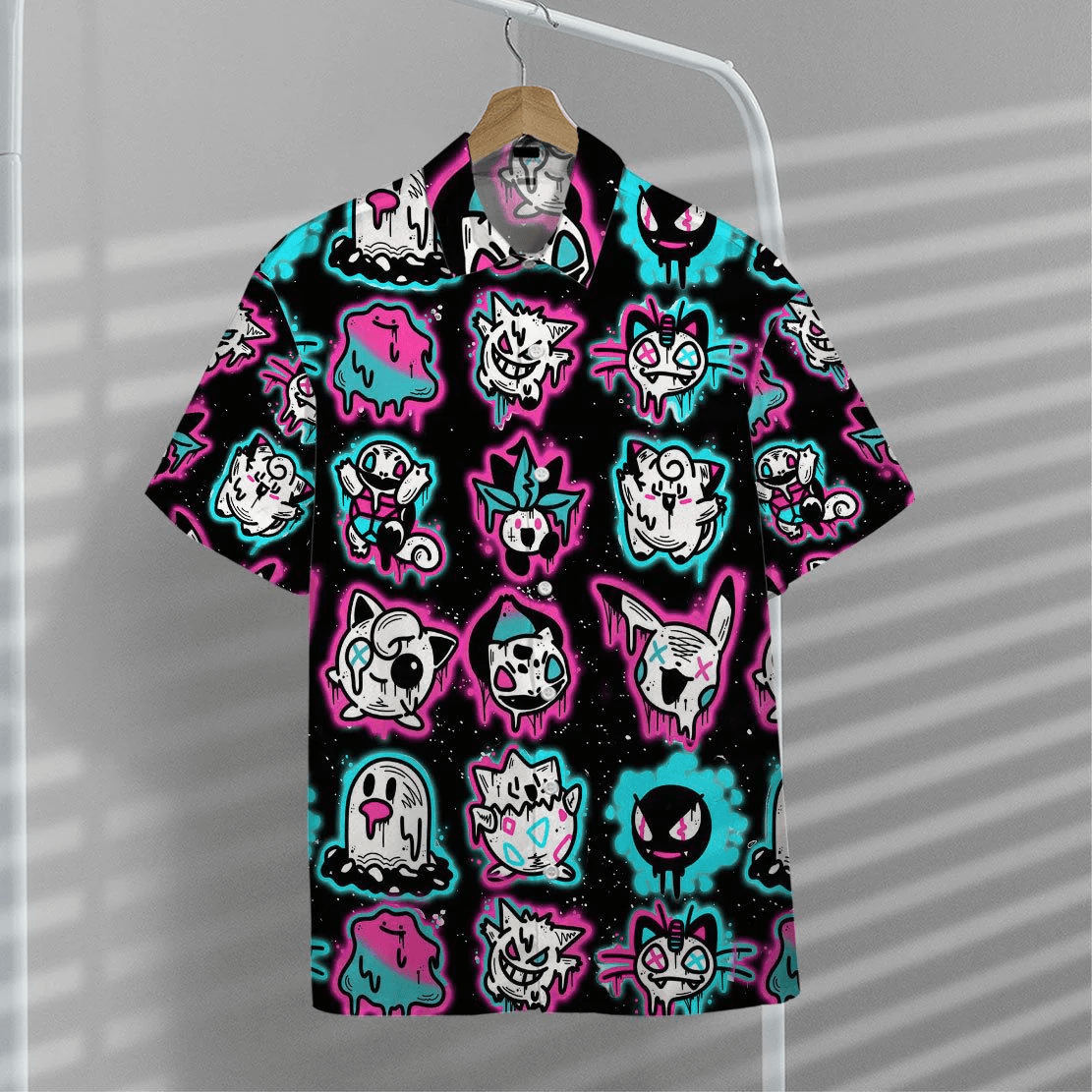 pokemon-trendy-hawaiian-shirt-ghost-pokemons-glowing-light-black-pink-hawaii-aloha-shirt-2022-1608-w2pux.png