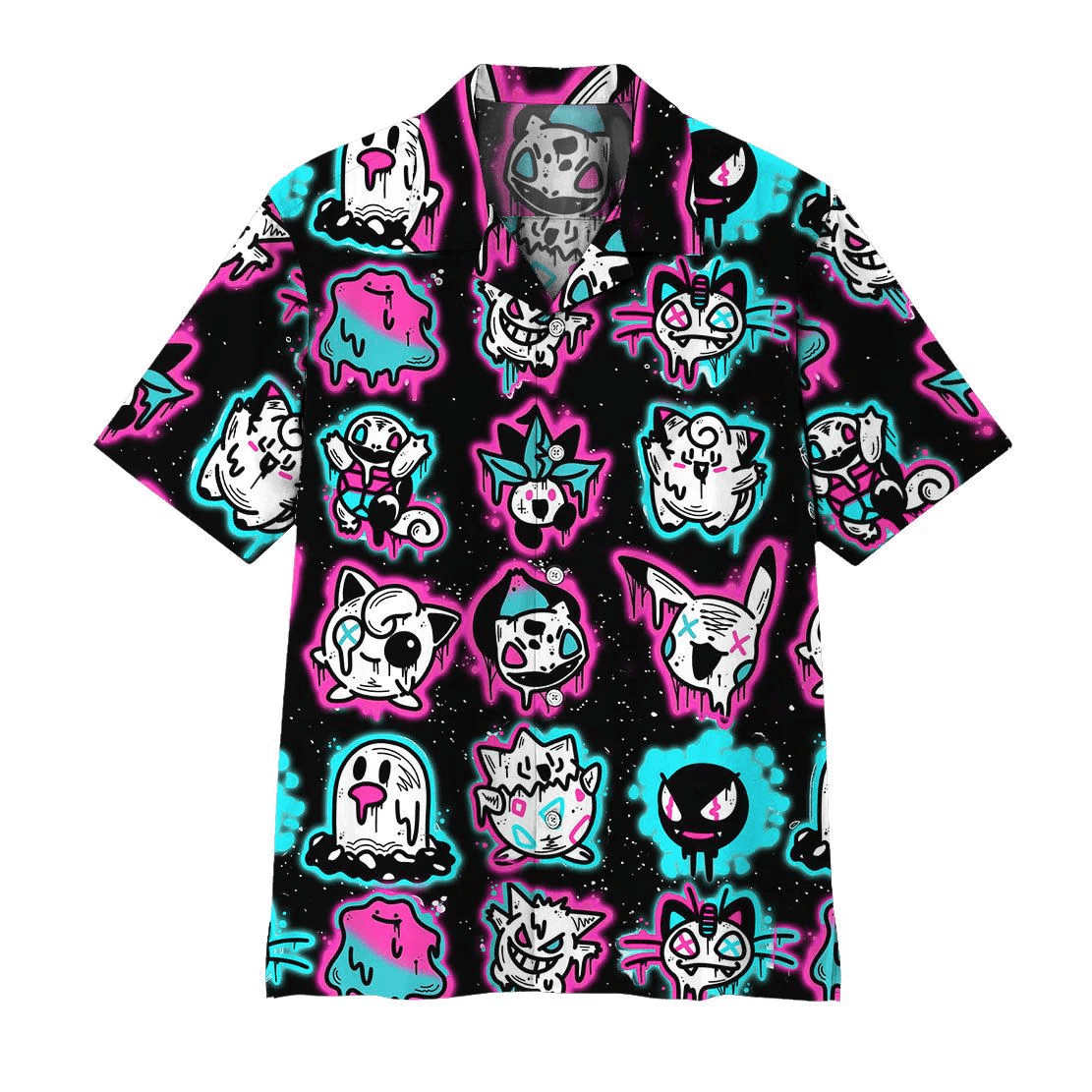 pokemon-trendy-hawaiian-shirt-ghost-pokemons-glowing-light-black-pink-hawaii-aloha-shirt-2022-9476-55wg2.png