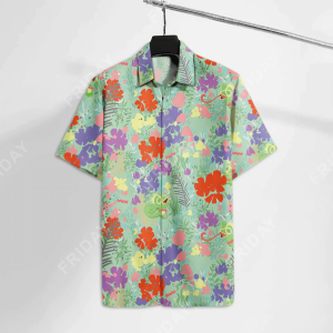 Pokemon Trendy Hawaiian Shirt Kecleon Pokemon Green Hawaii KLA Shirt Pokemon Hawaii Shirt 2022