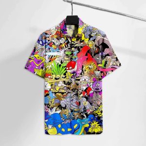 Pokemon Trendy Hawaiian Shirt Pkm Funny Fighting Hawaii Tshirt 2022