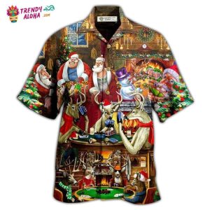 Poker Gambling Santa And Friends Play Poker Style Hawaiian Shirt – Trendy KLA