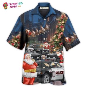 Police Car Santa Merry Christmas Hawaiian Shirt – Trendy KLA