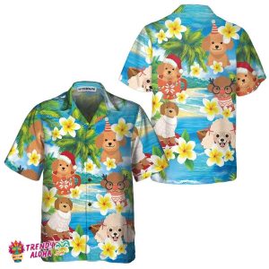 Poodle I Wish You A Merry Christmas Hawaiian Shirt, Christmas Poodle Shirt, Best Christmas Gift Idea