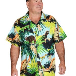 Prehistoric Tropical Dinosaur Print KLA Hawaiian Shirt Fun