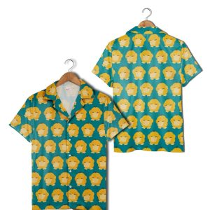 Psyduck Water Type Pokemon Hawaiian Shirt, Cute Funny Duck Pattern KLA Beach Unisex Shirt