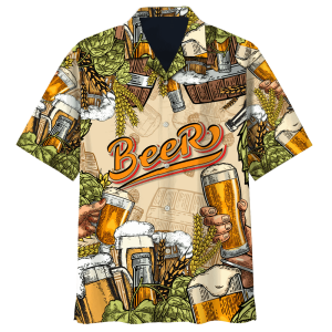 Raise a Toast with the Beer Themed Hawaiian Shirt