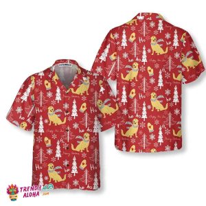 Red Christmas Golden Retriever Hawaiian Shirt, Golden Retriever Christmas Hawaiian Shirt, Best Christmas Gift For Golden Retriever Lover