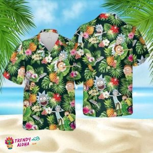 Rick And Morty Hawaiian Shirt – Add Some Fun And Quirkiness To Your Family’s Summer Beach Wardrobe
