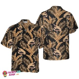 Rose Gold Flamingo Hawaiian Shirt