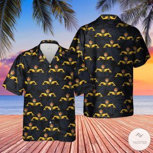 Royal Navy Dolphins Badge Themed Unique Hawaiian Shirt Design