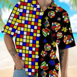 Rubik 3D All Over Printed Hawaii Shirt, Group Hawaii Shirt Summer Gifts, Gifts For Bachelor Party, Best Gifts For Men, Gift For Family.