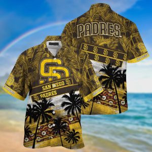 San Diego Padres MLB Palm Tree Pattern Hawaii Shirt For Sports Fans Unisex Sport Hawaii Shirt
