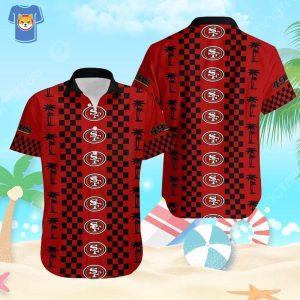San Francisco 49Ers Hawaiian Shirt Coconut Trees Gift For NFL Fans