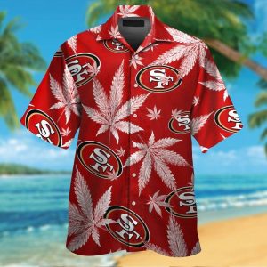 San Francisco 49ers Short Sleeve Button Up Tropical Hawaiian Shirt VER029