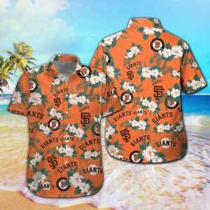 San Francisco Giants Short Sleeve Button Up Tropical Hawaiian Shirt VER02