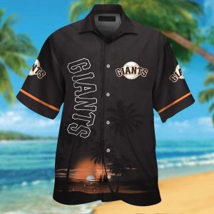 San Francisco Giants Short Sleeve Button Up Tropical Hawaiian Shirt VER05
