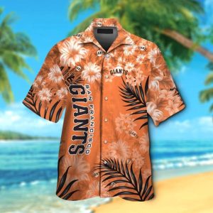 San Francisco Giants Short Sleeve Button Up Tropical Hawaiian Shirt VER06