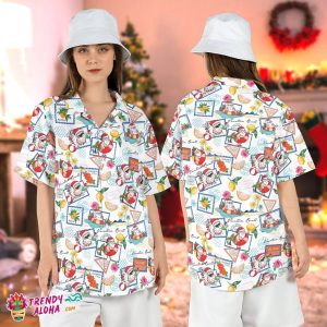 Santa Beach Vacation Christmas Tropical Xmas Hawaiian Shirt