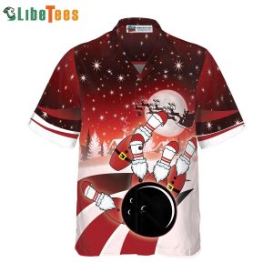 Santa Bowling Fun Christmas Hawaiian Celebration Shirt
