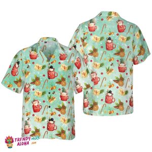 Santa Christmas Pattern 1 Pattern Hawaiian Shirt, Christmas Shirts Short Sleeve Button Down Shirt For Men And Women