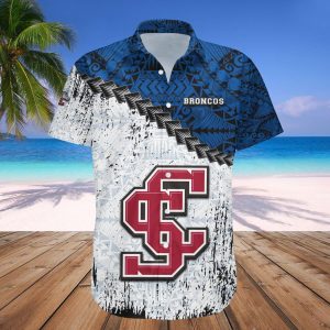 Santa Clara Broncos Hawaii Shirt Grunge Polynesian Tattoo – NCAA