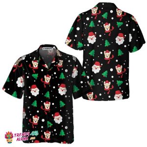 Santa Claus & Corgi Hawaiian Shirt, Funny Christmas Corgi Shirt, Best Christmas Gift Idea